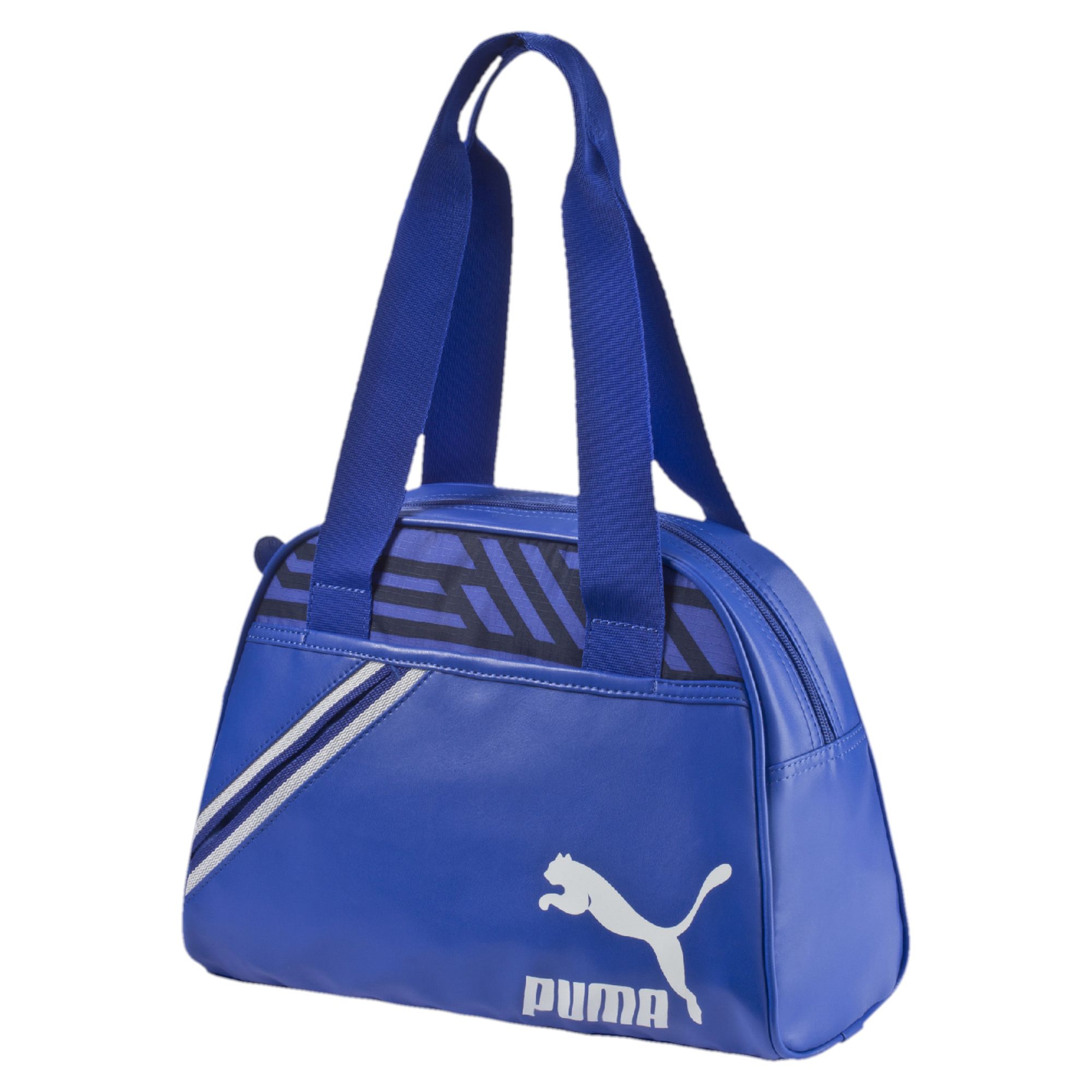 puma white and gold handbag
