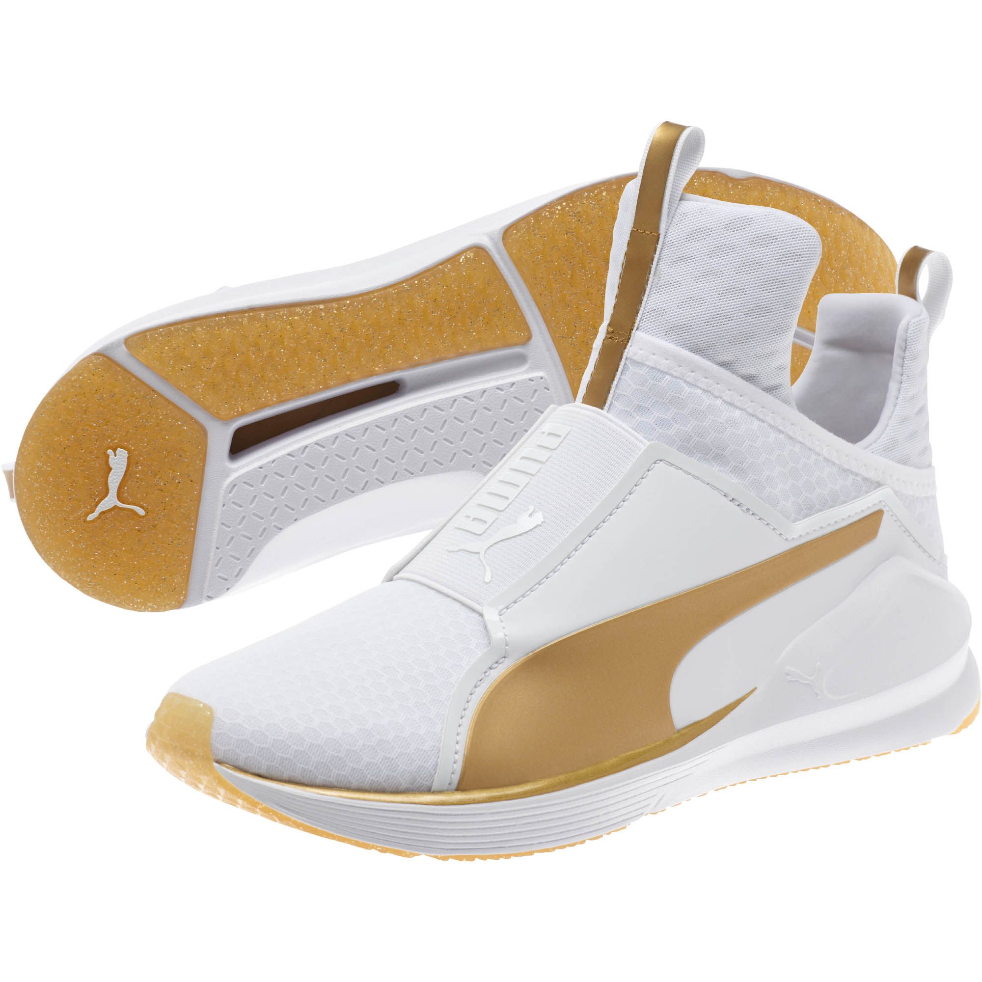 puma fierce white and gold