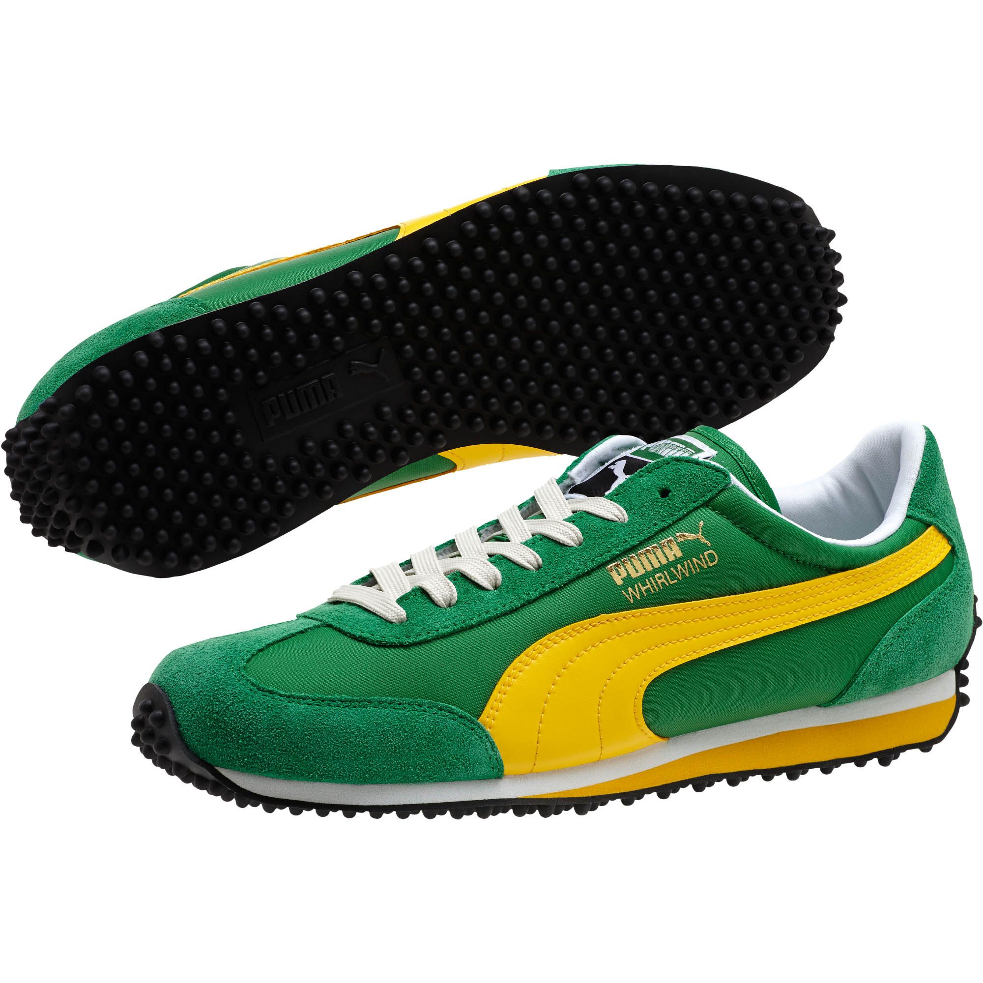 green and yellow puma