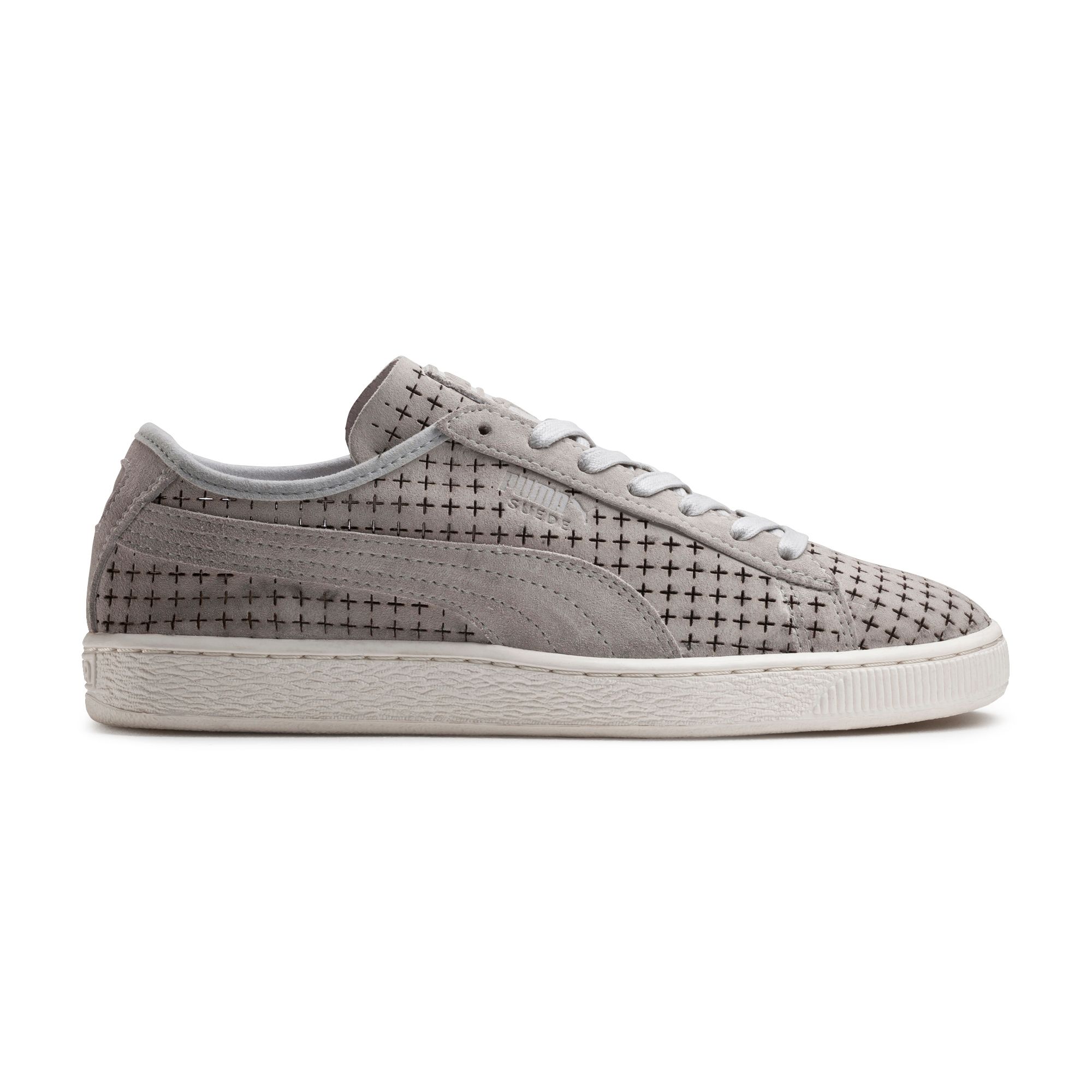 Image of Suede Courtside Perf Trainers