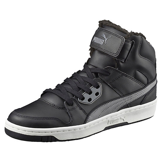 Ботинки Puma Rebound Street Fur Ботинки Puma Rebound Street FurБотинки<br>Ботинки Rebound Street Fur High Tops<br>В этих ботинках вы точно не останетесь незамеченным на городских улицах города, а вашим ногам будет всегда комфортно и тепло. Классическая модель с обновленным дизайном из серии Rebound Street с дополнительным ремешком отлично фиксирует стопу. Это истинное воплощение легендарного наследия PUMA. Зашнуруйте, затяните ремешок — и выбирайтесь из дома!<br><br>Коллекция: Осень-зима 2016<br>Материал верха: Кожа<br>Материал подошвы: Резина<br>Вид спорта: Тренинг<br>Подкладка из искусственного меха для сохранения тепла<br>Мягкие голенище и язычок для максимального комфорта<br>Страна-производитель: Китай<br><br><br>color: черный<br>size RU: 40<br>gender: Male