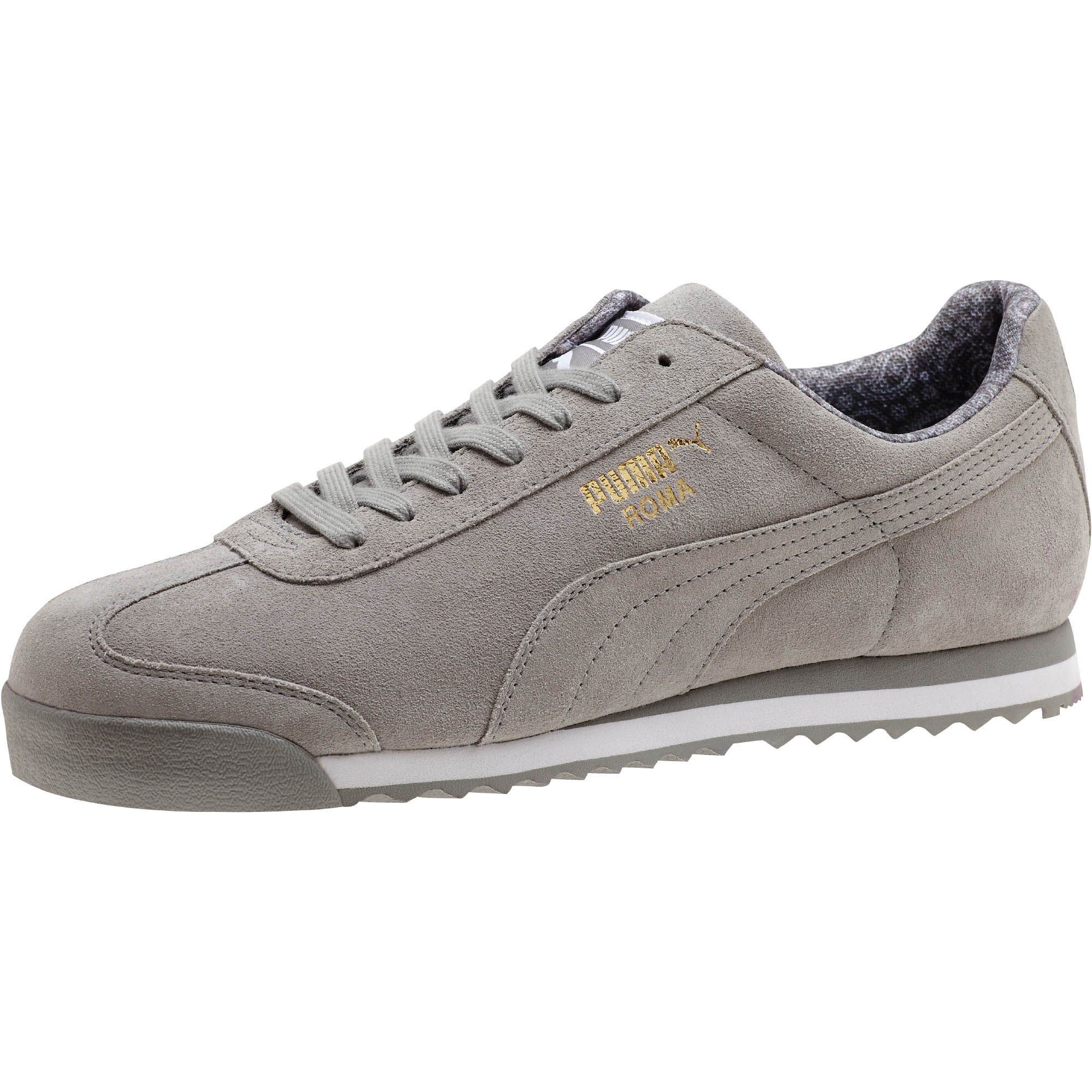 puma roma grey suede