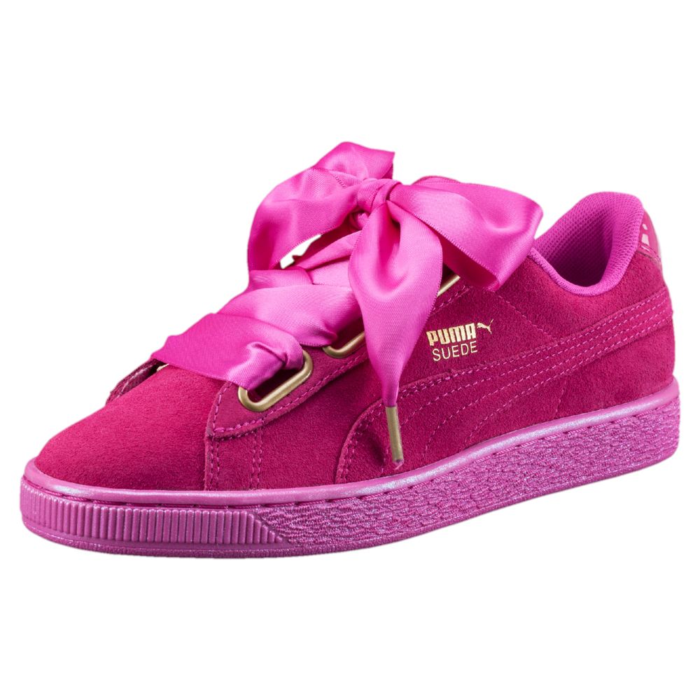 puma suede heart white