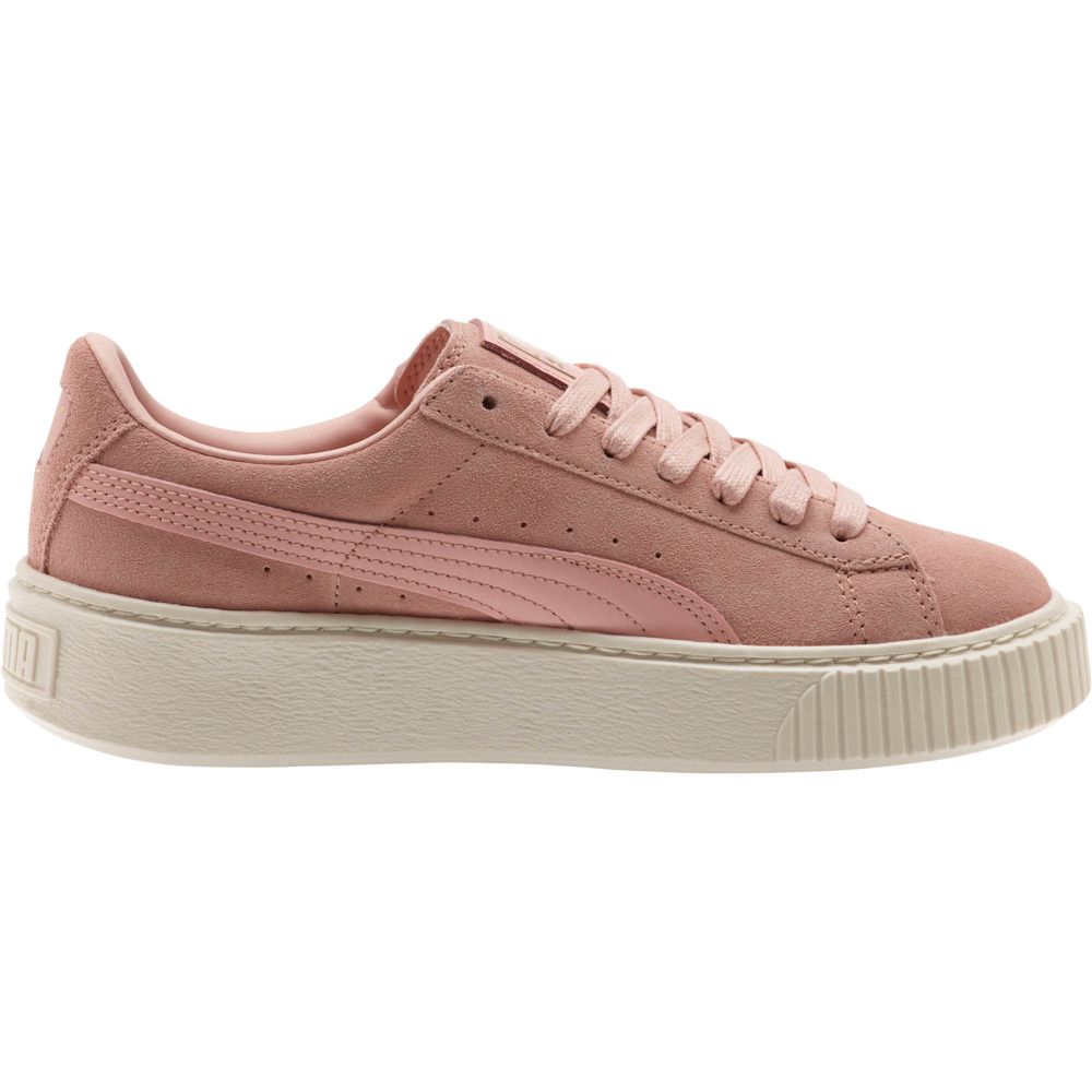 tan puma platform sneakers