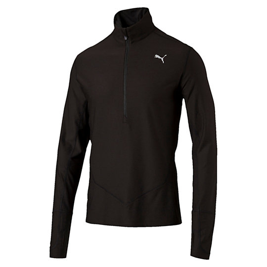 Олимпийка NightCat 1/2 Zip Top Олимпийка NightCat 1/2 Zip TopОлимпийки<br>Олимпийка NightCat 1/2 Zip TopСоздана специально для тех, кто не привык отдыхать ни днем, ни ночью. Эта олимпийка с молнией на вороте имеет светоотражающий принт NightCat по всей поверхности, благодаря чему спортсмен хорошо заметен при плохом освещении. Материал warmCELL подарит ощущение комфорта, а удобный карман на молнии с петелькой для гарнитуры позволит слушать музыку в любом месте.Коллекция: Осень-зима 2016Состав: полиэстер 92%, эластан 8%; финальная влагоотводящая обработка на основе биотехнологийТехнологии: warmCELL сохранит тепло тела в прохладную погодуВид спорта: БегЗастежка-молния на воротеОтверстия для больших пальцевРасположенные в местах повышенного тепловыделения сетчатые вставки улучшают циркуляцию воздухаСлева светоотражающий логотип PUMA с силуэтом пумыСтрана-производитель: Гонконг<br><br>size RU: 48-50<br>gender: Male