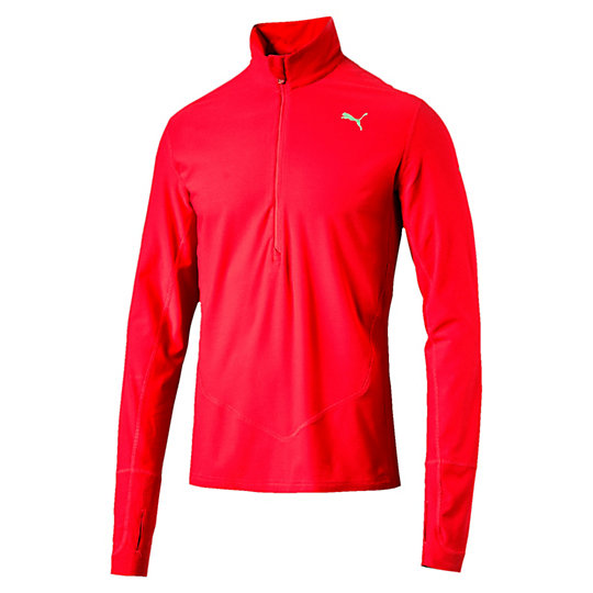 Олимпийка NightCat 1/2 Zip Top Олимпийка NightCat 1/2 Zip TopОлимпийки<br>Олимпийка NightCat 1/2 Zip TopСоздана специально для тех, кто не привык отдыхать ни днем, ни ночью. Эта олимпийка с молнией на вороте имеет светоотражающий принт NightCat по всей поверхности, благодаря чему спортсмен хорошо заметен при плохом освещении. Материал warmCELL подарит ощущение комфорта, а удобный карман на молнии с петелькой для гарнитуры позволит слушать музыку в любом месте.Коллекция: Осень-зима 2016Состав: полиэстер 92%, эластан 8%; финальная влагоотводящая обработка на основе биотехнологийТехнологии: warmCELL сохранит тепло тела в прохладную погодуВид спорта: БегЗастежка-молния на воротеОтверстия для больших пальцевРасположенные в местах повышенного тепловыделения сетчатые вставки улучшают циркуляцию воздухаСлева светоотражающий логотип PUMA с силуэтом пумыСтрана-производитель: Гонконг<br><br>size RU: 46-48<br>gender: Male