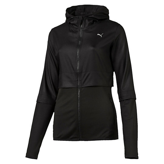 Куртка PWRSHAPE Jacket Куртка PWRSHAPE JacketОлимпийки<br>Куртка PWRSHAPE JacketВ куртке PWRSHAPE Jacket вы достигнете нового уровня эффективности тренировок. Комфортная и легкая ткань выглядит стильно и позволяет сочетать куртку с другими вещами.Коллекция: Осень-зима 2016Состав: 100% полиэстер; лицевая сторона глянцевая, непромокаемаяВид спорта: ТренингЦвет: черныйКапюшонЗастежка-молния по всей длине с клапаном для защиты подбородкаДва кармана на молнииЭффект многослойностиОтверстия для больших пальцевЛоготип PUMA на груди слеваСтрана-производитель: Гонконг<br><br>size RU: 42-44<br>gender: Female