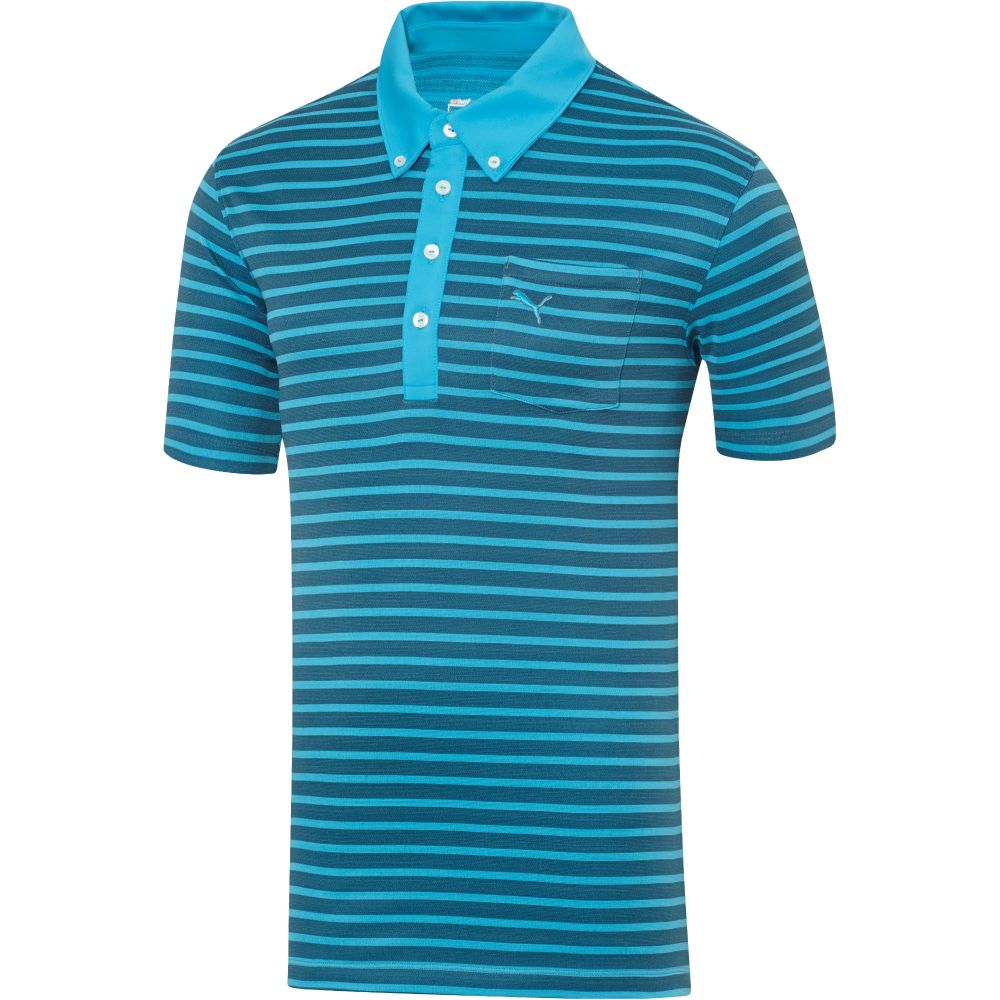 PUMA Stripe Pocket Golf Polo Shirt eBay