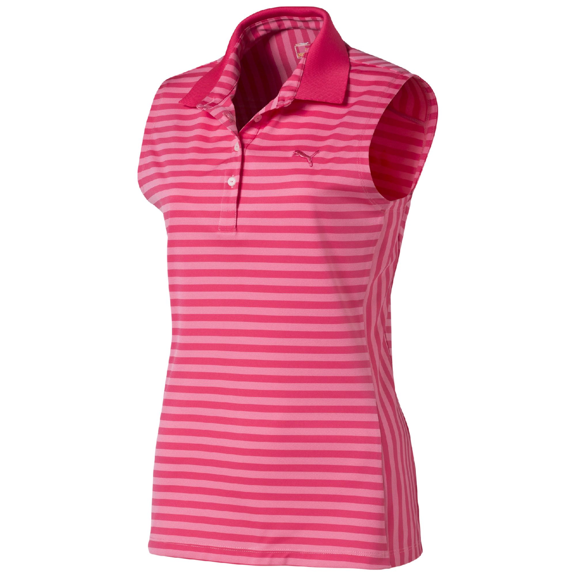 Image of Golf Striped Sleeveless Polo
