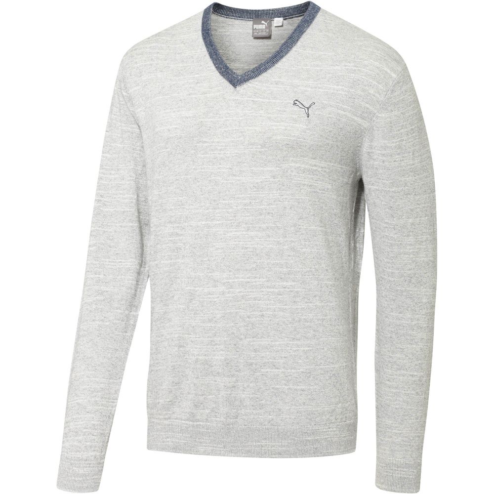 puma stripe crew neck sweater