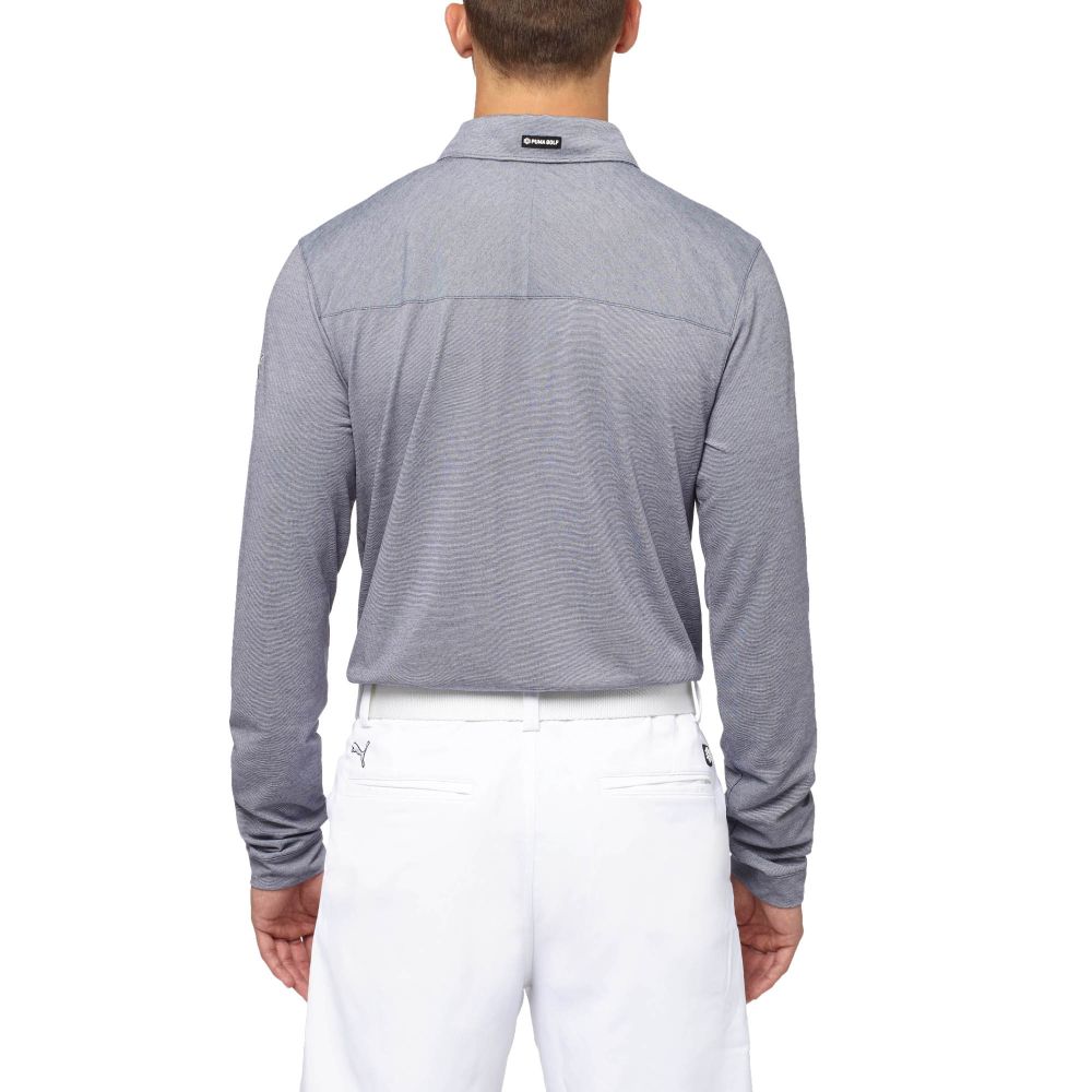 PUMA Tailored Microstripe Long Sleeve Golf Polo Shirt eBay
