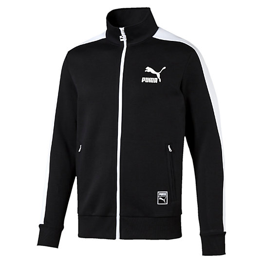 Олимпийка T7 Track Jacket Олимпийка T7 Track JacketОлимпийки<br>Олимпийка T7 Track JacketС 1968 года олимпийка из коллекции Т7 от PUMA была много раз замечена на церемонии вручения золотых медалей и светских вечеринках. Сохранив характерный стиль с коническими 7-сантиметровыми полосами, современная версия легендарной олимпийки стала повседневной одеждой.Коллекция: Осень-зима 2016Состав: 77% хлопок, 23% полиэстерЦвета: черный, синийПолноразмерная застежка-молнияДва боковых кармана на молнииКонтрастные цветные вставки в стиле коллекции Т7Логотип PUMA Archive на груди слеваТканая бирка с логотипом PUMA на левом карманеСтрана-производитель: Китай<br><br>size RU: 48-50<br>gender: Male