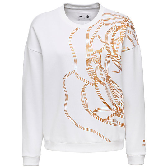 Толстовка PUMA X CAREAUX Crew Sweat Толстовка PUMA X CAREAUX Crew SweatТолстовки и худи<br>Толстовка PUMA X CAREAUX Crew Sweat<br>Толстовка PUMA X CAREAUX Crew Sweat. Классическая толстовка, которой придает трогательное девичье очарование графический дизайн CAREAUX. <br><br>Коллекция: Осень-зима 2016<br>Состав: 66% хлопок, 34% полиэстер<br>Страна-производитель: Китай<br><br><br>size RU: 42-44<br>gender: Female
