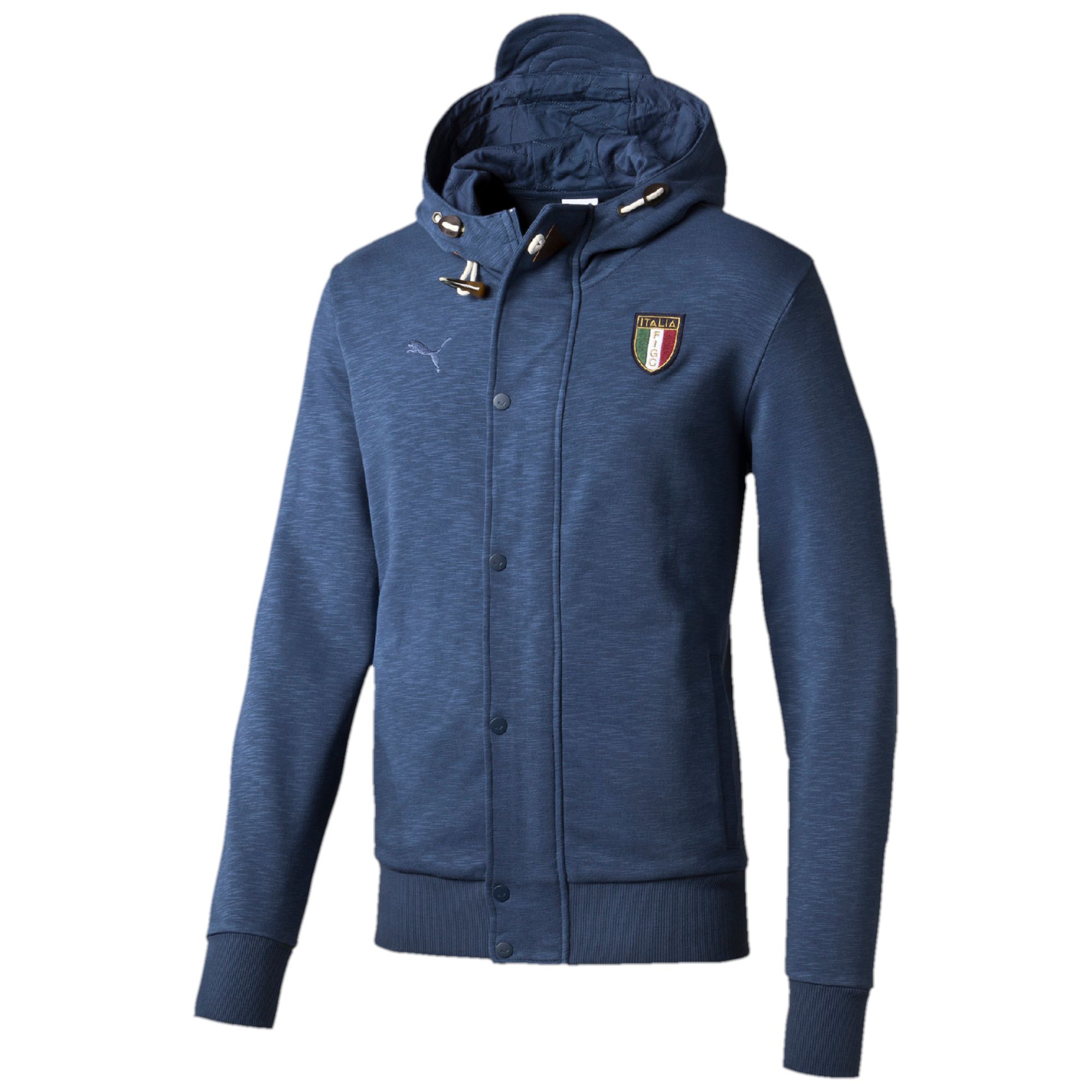  FIGC Italia Azzurri Zipthrough Hoody - Puma  <br> FIGC Italia Azzurri Zipthrough Hoody      FIGC Italia Azzurri Zipthrough Hoody    .    ,         . ,         PUMA,       .: - 2015 : 75% , 25%                   <br><br>color: <br>size US: L<br>gender: Male