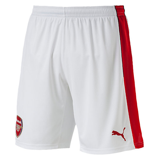 Шорты AFC Replica Shorts with Innerslip Шорты AFC Replica Shorts with InnerslipШорты<br>Шорты AFC Replica Shorts with InnerslipЭто реплика футбольных шорт клуба Arsenal Football Club сезона 2016-2017. Они подчеркивают историю и индивидуальность клуба, и с гордостью носятся игроками и болельщиками на и вне стадиона. Высоко функциональные материалы выводят влагу и позволяют оставаться коже сухой во время любой тренировки.Коллекция: Осень-зима 2016Состав: 100% полиэстер, верхний слой ткани изготовлен из био-материалаТехнологии: dryCELLЦвета: белый, черный, синийЭластичный пояс для прекрасной посадкиОфициальная вышитая эмблема клуба AFCСвободный покройСтрана-производитель:Германия<br><br>color: белый<br>size RU: 46-48<br>gender: Male