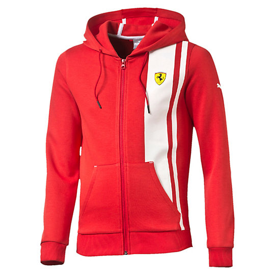 Куртка SF Kids Hooded Sweat Jacket Куртка SF Kids Hooded Sweat JacketОдежда<br>Куртка SF Kids Hooded Sweat Jacket<br>Эта куртка Ferrari создана для самых маленьких любителей автоспорта. С ней градус спорта в вашем стиле взлетает с 0 до 60 за секунду. Дизайн вдохновлен реалиями гоночного трека, однако облегчен, чтобы не стеснять движения в обычной жизни. Приятный на ощупь и прочный материал дарит тепло в самые холодные и ветреные дни.<br><br>Коллекция: Осень-зима 2016<br>Состав: 77% хлопок, 23% полиэстер; двухсторонний трикотаж<br>Капюшон с затягивающимся шнурком<br>Застежка-молния по всей длине<br>Карман-кенгуру<br>Вертикальные цветовые блоки на груди слева<br>Логотип Ferrari на груди слева<br>Логотип PUMA на левом рукаве<br>Страна-производитель: Бангладеш<br><br><br>size RU: 176<br>gender: Boys