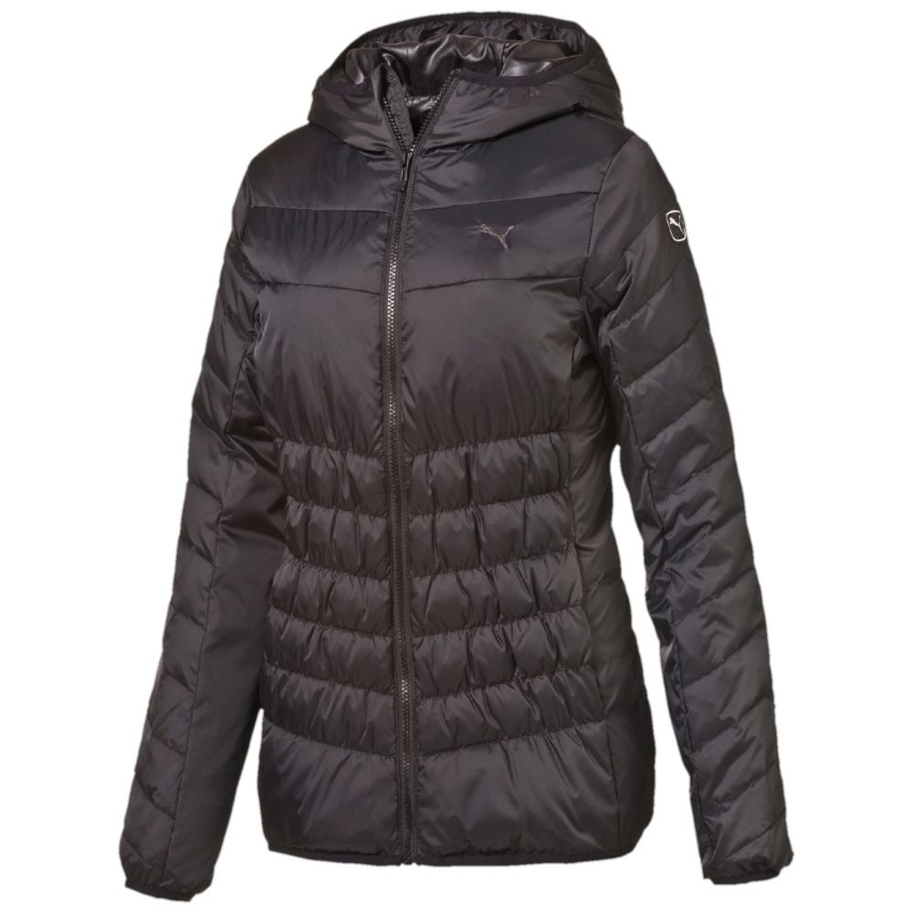 puma long hooded down coat