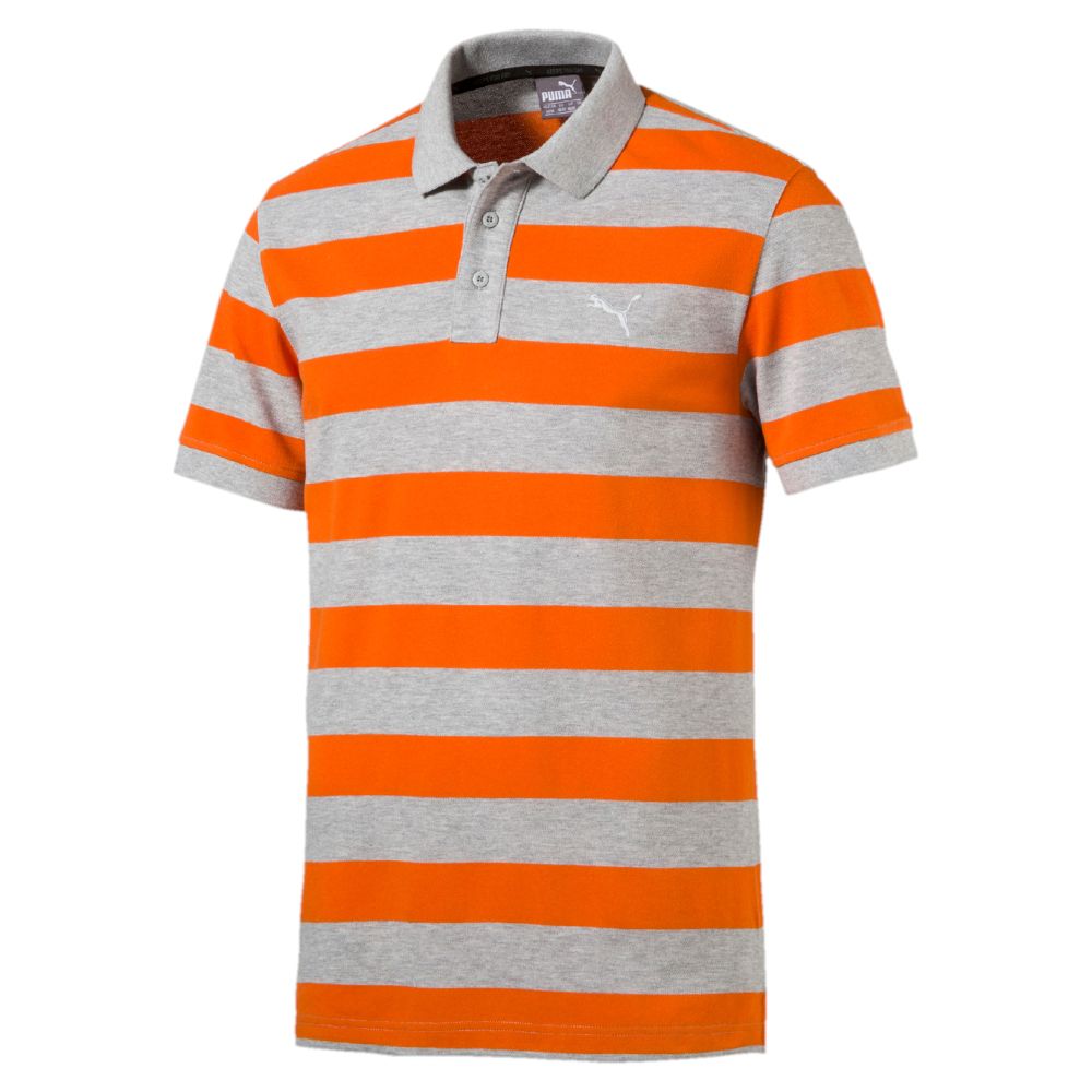 PUMA Striped Pique Polo Shirt | eBay